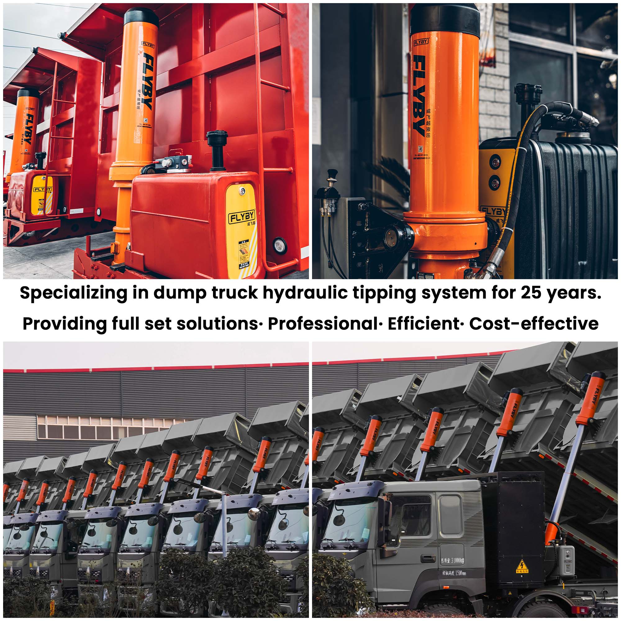 telescopic hydraulic cylinders for dump